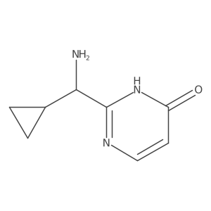 2-[Amino(cyclopropyl)methyl]-3,4-dihydropyrimidin-4-one结构式