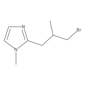 2-(3-bromo-2-methylpropyl)-1-methyl-1H-imidazole Structure