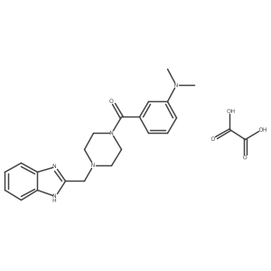 (4-((1H-benzo[d]imidazol-2-yl)methyl)piperazin-1-yl)(3-(dimethylamino)phenyl)methanone oxalate结构式
