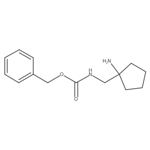 benzyl N-[(1-aminocyclopentyl)methyl]carbamate结构式