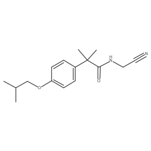 N-(cyanomethyl)-2-methyl-2-[4-(2-methylpropoxy)phenyl]propanamide结构式