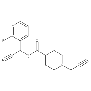 N-[cyano(2-fluorophenyl)methyl]-1-(prop-2-yn-1-yl)piperidine-4-carboxamide结构式