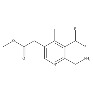 3-Pyridineacetic acid, 6-(aminomethyl)-5-(difluoromethyl)-4-methyl-, methyl ester Structure