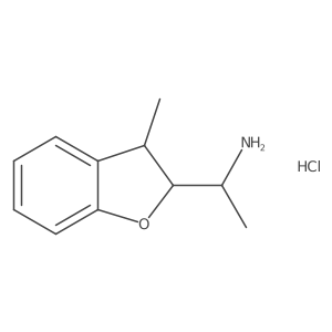 1-(3-Methyl-2,3-dihydro-1-benzofuran-2-yl)ethan-1-amine hydrochloride结构式