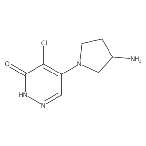 5-(3-Aminopyrrolidin-1-yl)-4-chloro-2,3-dihydropyridazin-3-one结构式
