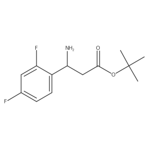 tert-butyl (3S)-3-amino-3-(2,4-difluorophenyl)propanoate结构式