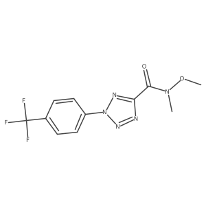 N-methoxy-N-methyl-2-(4-(trifluoromethyl)phenyl)-2H-tetrazole-5-carboxamide结构式