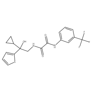N1-(2-cyclopropyl-2-hydroxy-2-(thiophen-2-yl)ethyl)-N2-(3-(trifluoromethyl)phenyl)oxalamide Structure