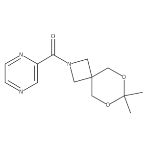 (7,7-Dimethyl-6,8-dioxa-2-azaspiro[3.5]nonan-2-yl)(pyrazin-2-yl)methanone Structure