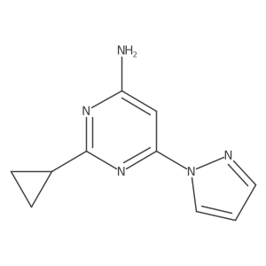 4-Amino-2-cyclopropyl-6-(1H-pyrazol-1-yl)pyrimidine结构式