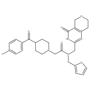 2-[4-(4-Fluorobenzoyl)piperidin-1-Yl]-N-[(4-Oxo-3,5,7,8-Tetrahydro-4h-Pyrano[4,3-D]pyrimidin-2-Yl)methyl]-N-(Thiophen-2-Ylmethyl)acetamide Structure