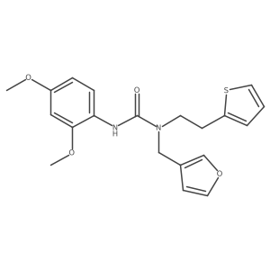 1-(2,4-Dimethoxyphenyl)-3-[(furan-3-yl)methyl]-3-[2-(thiophen-2-yl)ethyl]urea结构式