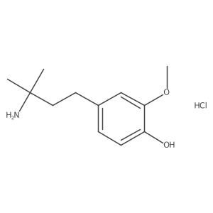 4-(3-Amino-3-methylbutyl)-2-methoxyphenol hydrochloride Structure