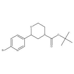 Tert-butyl 2-(6-bromopyridin-3-YL)morpholine-4-carboxylate结构式