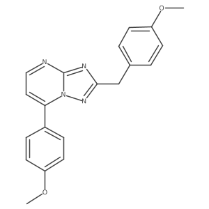 2-(4-Methoxybenzyl)-7-(4-methoxyphenyl)[1,2,4]triazolo[1,5-a]pyrimidine结构式