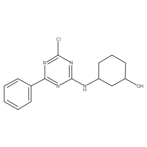 3-[(4-Chloro-6-phenyl-1,3,5-triazin-2-yl)amino]cyclohexan-1-ol结构式