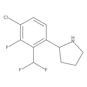 (R)-2-(4-Chloro-2-(difluoromethyl)-3-fluorophenyl)pyrrolidine结构式