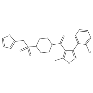 (3-(2-Chlorophenyl)-5-methylisoxazol-4-yl)(4-((furan-2-ylmethyl)sulfonyl)piperidin-1-yl)methanone Structure