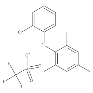 (2-Chlorophenyl)(mesityl)iodonium trifluoromethanesulfonate结构式