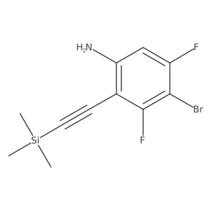 4-Bromo-3,5-difluoro-2-((trimethylsilyl)ethynyl)aniline Structure