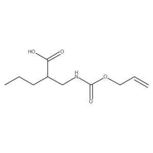 2-({[(Prop-2-en-1-yloxy)carbonyl]amino}methyl)pentanoic acid Structure