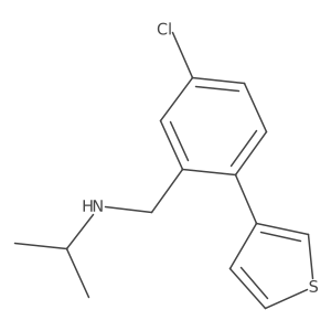 {[5-Chloro-2-(thiophen-3-yl)phenyl]methyl}(propan-2-yl)amine结构式