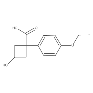 1-(4-Ethoxyphenyl)-3-hydroxycyclobutane-1-carboxylic acid Structure