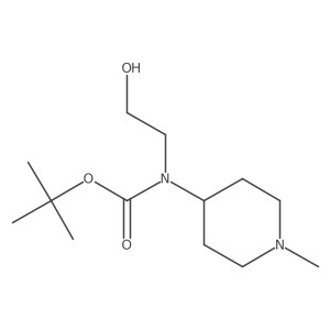 tert-butyl N-(2-hydroxyethyl)-N-(1-methylpiperidin-4-yl)carbamate Structure