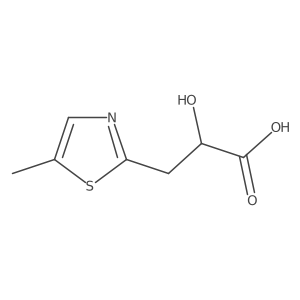 2-Hydroxy-3-(5-methyl-1,3-thiazol-2-yl)propanoic acid Structure