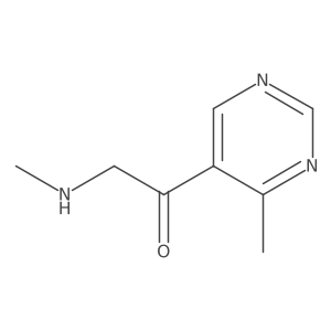 2-(Methylamino)-1-(4-methylpyrimidin-5-yl)ethan-1-one结构式