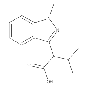 3-methyl-2-(1-methyl-1H-indazol-3-yl)butanoic acid Structure