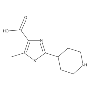 5-Methyl-2-(piperidin-4-yl)-1,3-thiazole-4-carboxylic acid Structure
