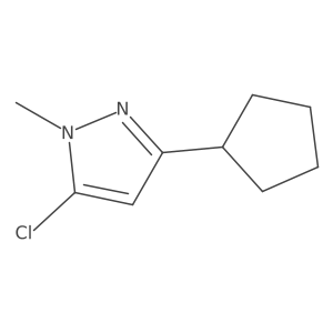 5-chloro-3-cyclopentyl-1-methyl-1H-pyrazole结构式
