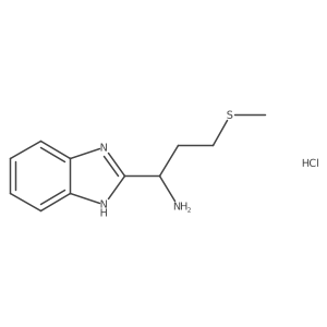 (S)-1-(1H-benzo[d]imidazol-2-yl)-3-(methylthio)propan-1-amine hydrochloride结构式