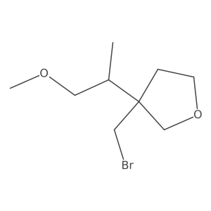 3-(Bromomethyl)-3-(1-methoxypropan-2-yl)oxolane Structure