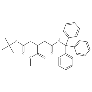 methyl (2S)-2-{[(tert-butoxy)carbonyl]amino}-3-[(triphenylmethyl)carbamoyl]propanoate结构式