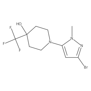 1-(5-Bromo-2-methylpyrazol-3-yl)-4-(trifluoromethyl)piperidin-4-ol Structure
