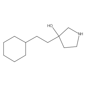 3-(2-Cyclohexylethyl)pyrrolidin-3-ol Structure