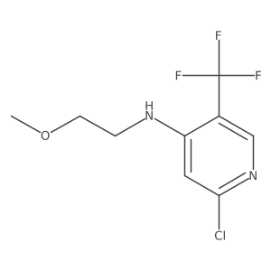 2-chloro-N-(2-methoxyethyl)-5-(trifluoromethyl)pyridin-4-amine结构式