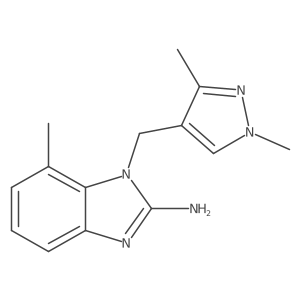1H-Benzimidazol-2-amine, 1-[(1,3-dimethyl-1H-pyrazol-4-yl)methyl]-7-methyl-结构式