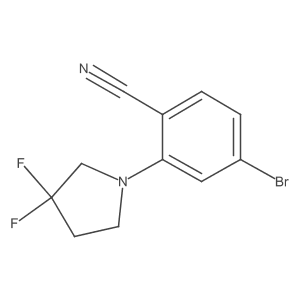 4-Bromo-2-(3,3-difluoropyrrolidin-1-yl)benzonitrile Structure