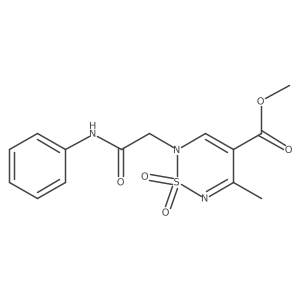 Methyl 2-(2-anilino-2-oxoethyl)-5-methyl-1,1-dioxo-1,2-dihydro-1,2,6-thiadiazine-4-carboxylate Structure