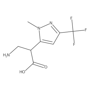 3-amino-2-[1-methyl-3-(trifluoromethyl)-1H-pyrazol-5-yl]propanoic acid Structure