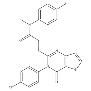 2-{[3-(4-chlorophenyl)-4-oxo-3,4-dihydrothieno[3,2-d]pyrimidin-2-yl]sulfanyl}-N-(4-fluorophenyl)-N-methylacetamide Structure