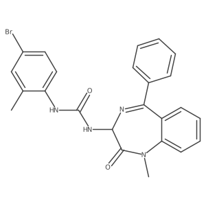 1-(4-bromo-2-methylphenyl)-3-(1-methyl-2-oxo-5-phenyl-2,3-dihydro-1H-1,4-benzodiazepin-3-yl)urea Structure