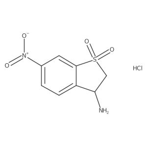 3-Amino-6-nitro-2,3-dihydro-1lambda6-benzothiophene-1,1-dione hydrochloride结构式
