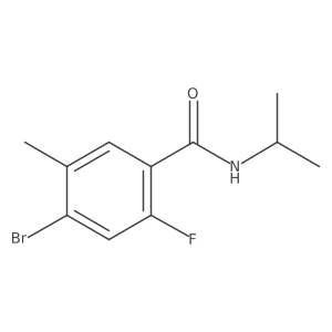 4-Bromo-2-fluoro-N-isopropyl-5-methylbenzamide结构式