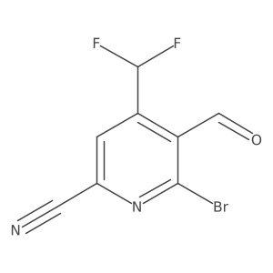 6-Bromo-4-(difluoromethyl)-5-formylpicolinonitrile Structure