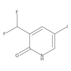 3-(Difluoromethyl)-5-iodopyridin-2-ol结构式