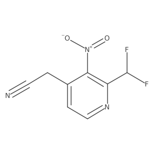 2-(Difluoromethyl)-3-nitropyridine-4-acetonitrile结构式
